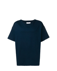 dunkelblaues T-Shirt mit einem Rundhalsausschnitt von Facetasm