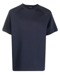 dunkelblaues T-Shirt mit einem Rundhalsausschnitt von Falke