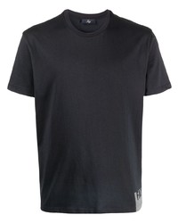 dunkelblaues T-Shirt mit einem Rundhalsausschnitt von Fay