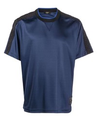 dunkelblaues T-Shirt mit einem Rundhalsausschnitt von Fendi