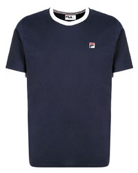 dunkelblaues T-Shirt mit einem Rundhalsausschnitt von Fila