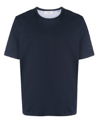 dunkelblaues T-Shirt mit einem Rundhalsausschnitt von Fileria