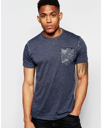 dunkelblaues T-Shirt mit einem Rundhalsausschnitt von Firetrap