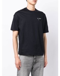 dunkelblaues T-Shirt mit einem Rundhalsausschnitt von Emporio Armani