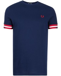 dunkelblaues T-Shirt mit einem Rundhalsausschnitt von Fred Perry