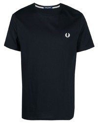 dunkelblaues T-Shirt mit einem Rundhalsausschnitt von Fred Perry