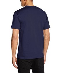 dunkelblaues T-Shirt mit einem Rundhalsausschnitt von Fruit of the Loom