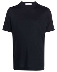dunkelblaues T-Shirt mit einem Rundhalsausschnitt von GOES BOTANICAL