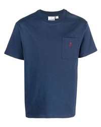 dunkelblaues T-Shirt mit einem Rundhalsausschnitt von Gramicci