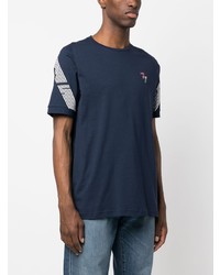 dunkelblaues T-Shirt mit einem Rundhalsausschnitt von Ea7 Emporio Armani