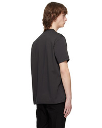 dunkelblaues T-Shirt mit einem Rundhalsausschnitt von Attachment
