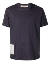dunkelblaues T-Shirt mit einem Rundhalsausschnitt von Haikure