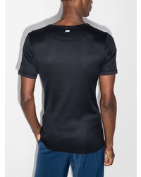dunkelblaues T-Shirt mit einem Rundhalsausschnitt von Schiesser