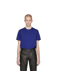 dunkelblaues T-Shirt mit einem Rundhalsausschnitt von Helmut Lang
