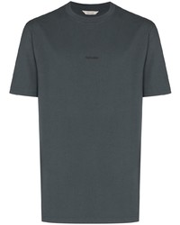 dunkelblaues T-Shirt mit einem Rundhalsausschnitt von Holzweiler