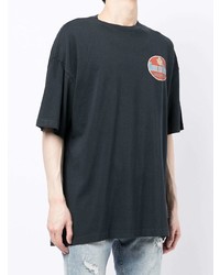 dunkelblaues T-Shirt mit einem Rundhalsausschnitt von Rhude