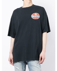 dunkelblaues T-Shirt mit einem Rundhalsausschnitt von Rhude