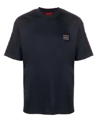 dunkelblaues T-Shirt mit einem Rundhalsausschnitt von Hugo
