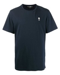 dunkelblaues T-Shirt mit einem Rundhalsausschnitt von Hydrogen