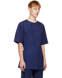 dunkelblaues T-Shirt mit einem Rundhalsausschnitt von Rier