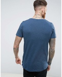 dunkelblaues T-Shirt mit einem Rundhalsausschnitt von Jack and Jones