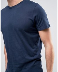 dunkelblaues T-Shirt mit einem Rundhalsausschnitt von Jack and Jones