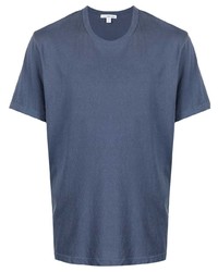 dunkelblaues T-Shirt mit einem Rundhalsausschnitt von James Perse