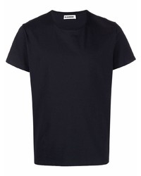 dunkelblaues T-Shirt mit einem Rundhalsausschnitt von Jil Sander