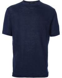 dunkelblaues T-Shirt mit einem Rundhalsausschnitt von Joseph
