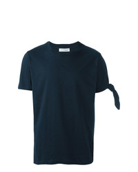 dunkelblaues T-Shirt mit einem Rundhalsausschnitt von JW Anderson