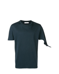 dunkelblaues T-Shirt mit einem Rundhalsausschnitt von JW Anderson