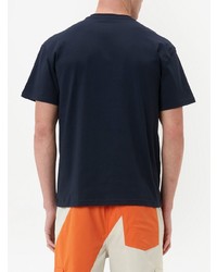 dunkelblaues T-Shirt mit einem Rundhalsausschnitt von JW Anderson