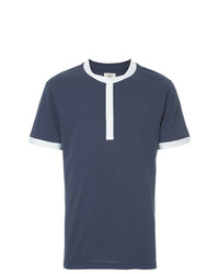 dunkelblaues T-Shirt mit einem Rundhalsausschnitt von Kent & Curwen