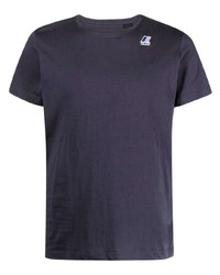 dunkelblaues T-Shirt mit einem Rundhalsausschnitt von Kway