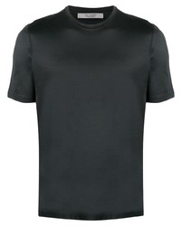 dunkelblaues T-Shirt mit einem Rundhalsausschnitt von La Fileria For D'aniello
