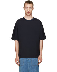 dunkelblaues T-Shirt mit einem Rundhalsausschnitt von Lanvin