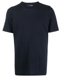 dunkelblaues T-Shirt mit einem Rundhalsausschnitt von Lardini