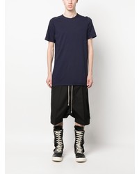 dunkelblaues T-Shirt mit einem Rundhalsausschnitt von Rick Owens DRKSHDW