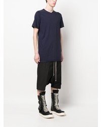 dunkelblaues T-Shirt mit einem Rundhalsausschnitt von Rick Owens DRKSHDW