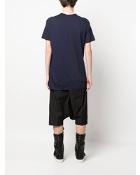 dunkelblaues T-Shirt mit einem Rundhalsausschnitt von Rick Owens DRKSHDW