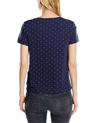 dunkelblaues T-Shirt mit einem Rundhalsausschnitt von Levi's