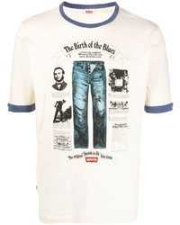 dunkelblaues T-Shirt mit einem Rundhalsausschnitt von Levi's