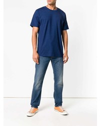 dunkelblaues T-Shirt mit einem Rundhalsausschnitt von Levi's Made & Crafted