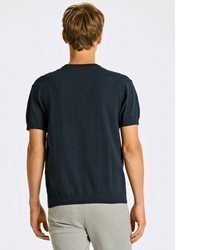dunkelblaues T-Shirt mit einem Rundhalsausschnitt von Lindbergh