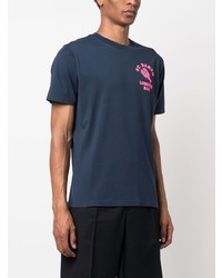 dunkelblaues T-Shirt mit einem Rundhalsausschnitt von MC2 Saint Barth