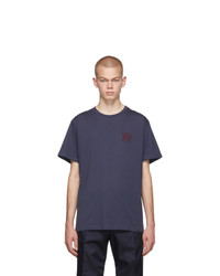 dunkelblaues T-Shirt mit einem Rundhalsausschnitt von Loewe