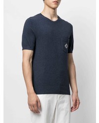 dunkelblaues T-Shirt mit einem Rundhalsausschnitt von Ralph Lauren Purple Label