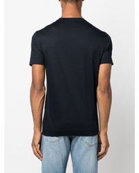 dunkelblaues T-Shirt mit einem Rundhalsausschnitt von Emporio Armani