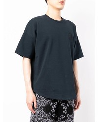 dunkelblaues T-Shirt mit einem Rundhalsausschnitt von BAPE BLACK *A BATHING APE®