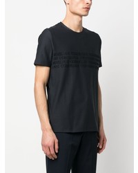 dunkelblaues T-Shirt mit einem Rundhalsausschnitt von Corneliani